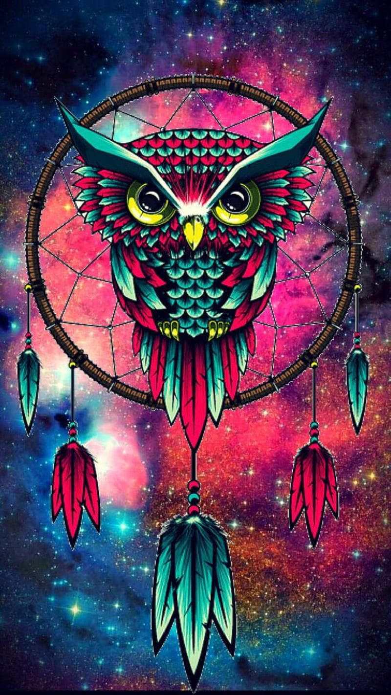 owl-, nature, neon, owl, HD phone wallpaper
