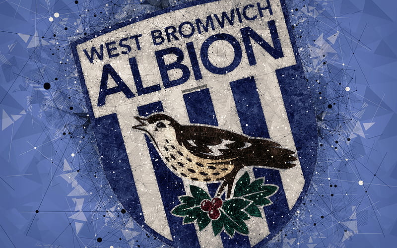 West Bromwich Albion FC logo, geometric art, English football club ...