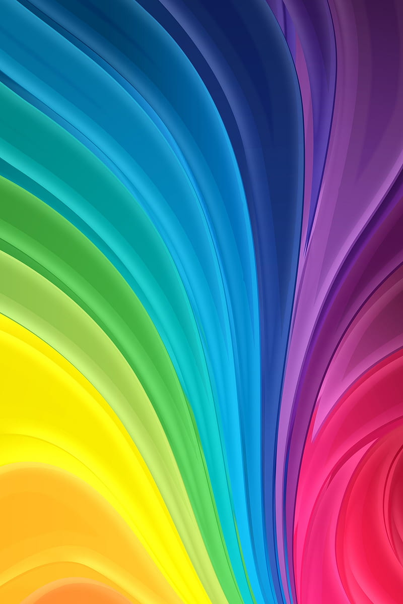 Curl Rainbow, abstract, HD phone wallpaper