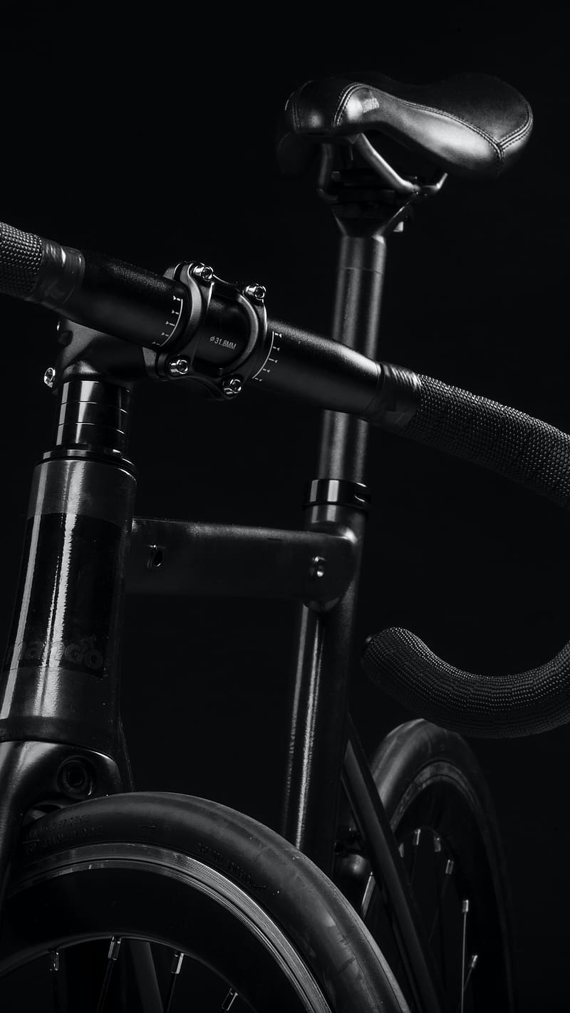 Full Black, Bicycle, two wheeler, HD phone wallpaper