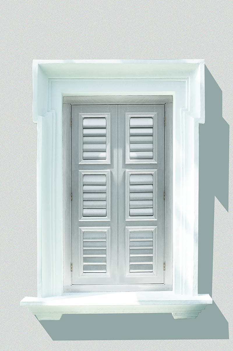 white wooden window shutter, HD phone wallpaper