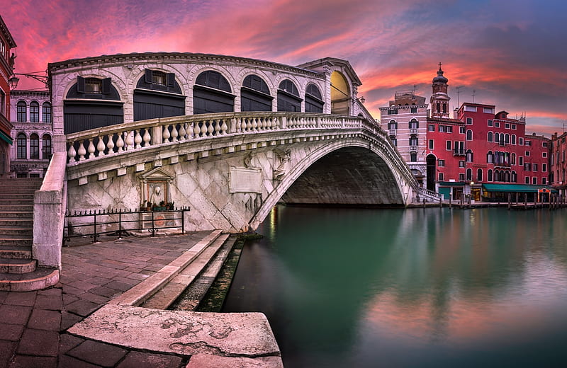 Rialto Bridge in Venice - Italy, architecture, travel, Italy, bridges, graphy, HD wallpaper