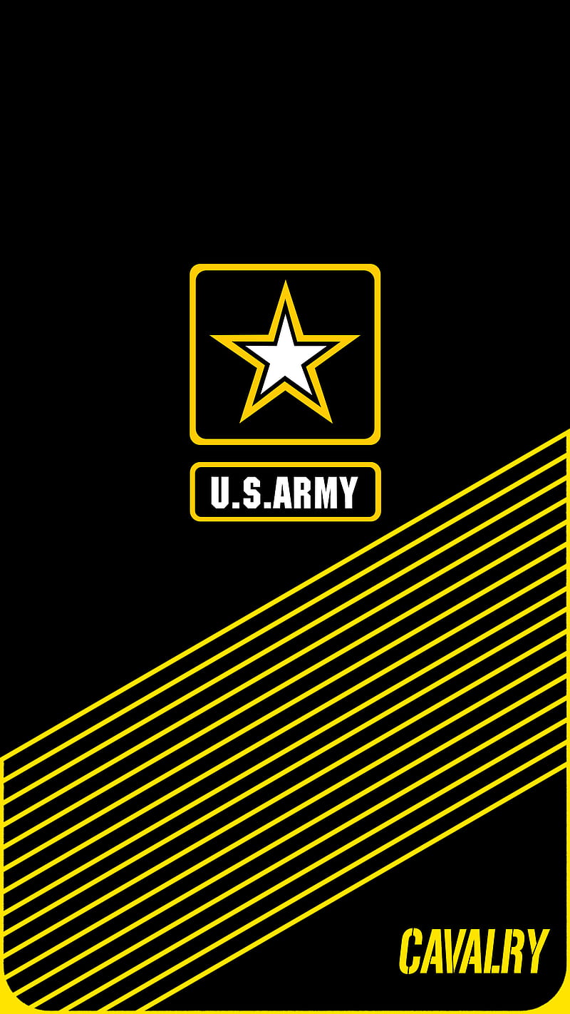 US Army Cavalry, 929, black, cav, full , gold, soldier, veteran, HD phone wallpaper