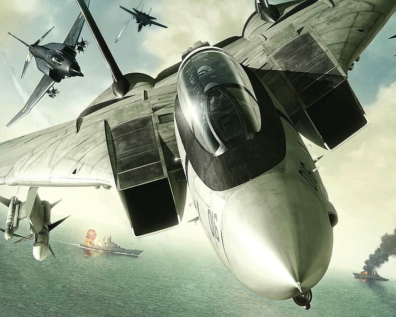 Video Game, Ace Combat 5: The Unsung War, Grumman F 14 Tomcat, HD wallpaper