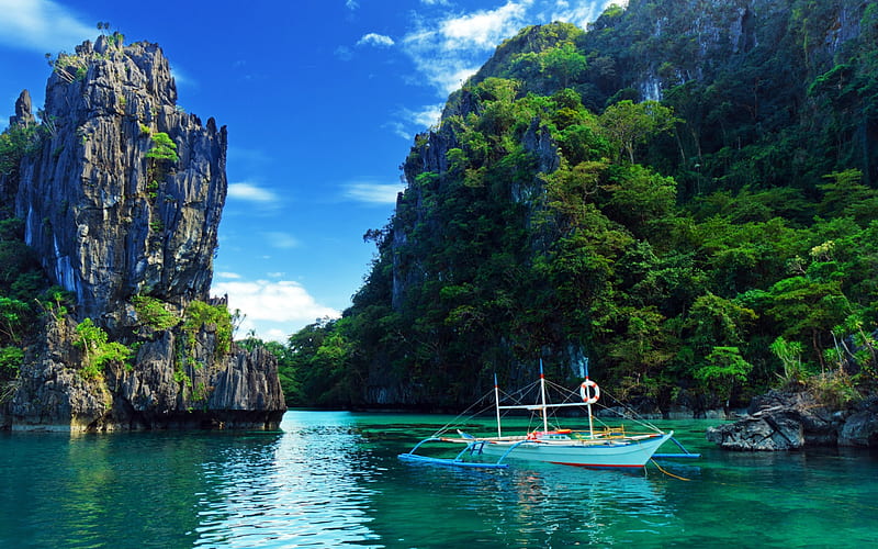 Sea, Thailand, rocks, islands, tropical islands, travel, HD wallpaper