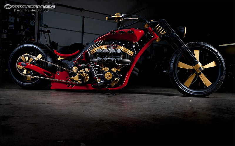 Red and gold discount bike