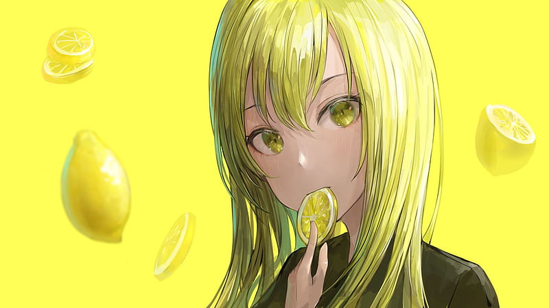 Anime Boy with Lemon Slices