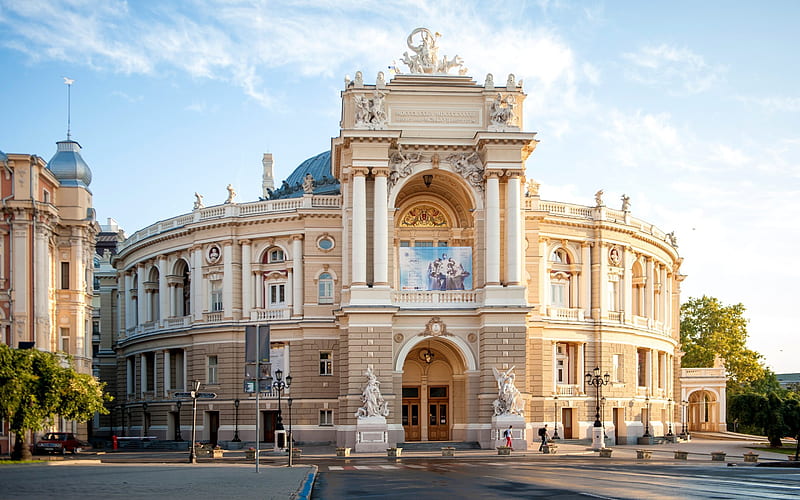 National Academic Theatre of Opera, Odessa, Ukraine, theater, HD wallpaper