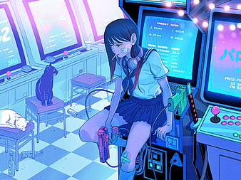 Aesthetic anime town, 0w0, calming, street, sunset, thanks, HD phone  wallpaper | Peakpx
