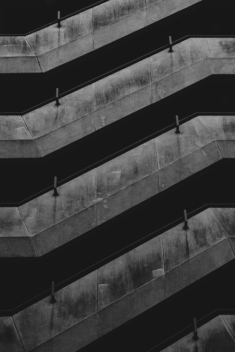 Grayscale graphy of Staircase, HD phone wallpaper