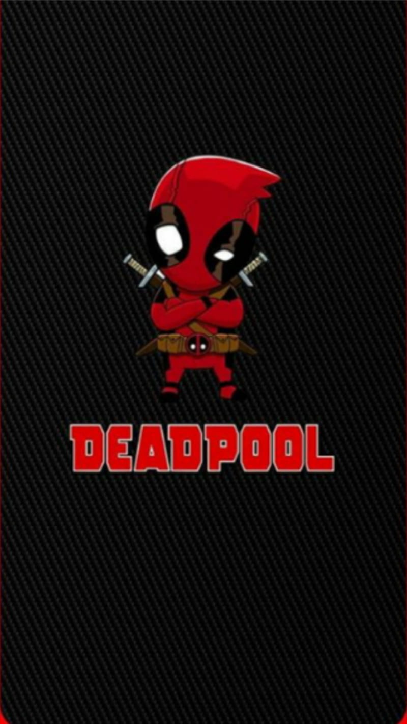 Deadpool, animacion, animation, black, cartoon, deadpool 2, funny, movie, red, HD phone wallpaper