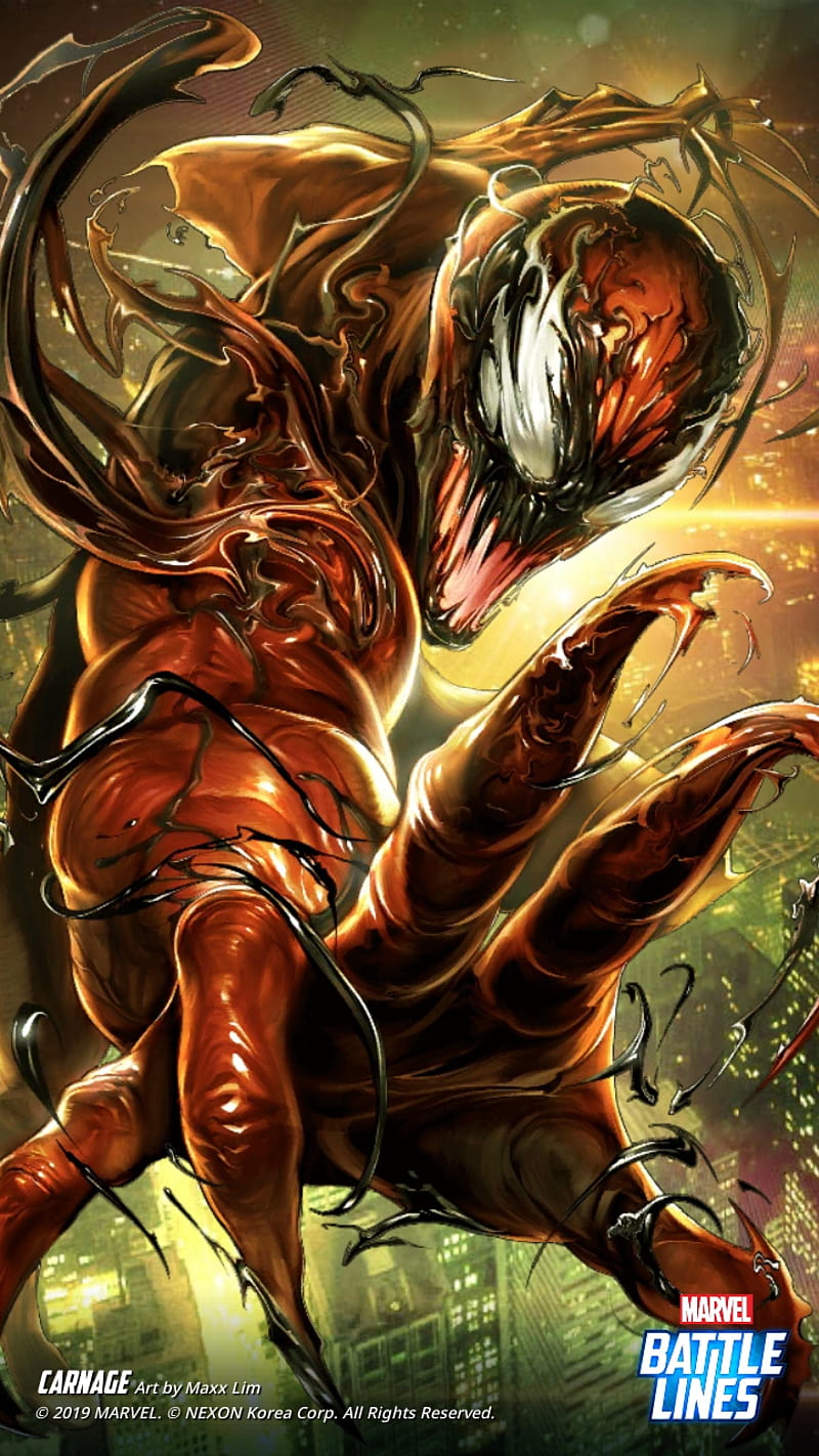 Carnage , man, marvel, red, spider, spider-man, symbiote, venom, HD phone wallpaper