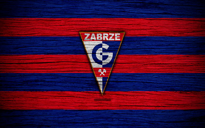 Gornik Zabrze Ekstraklasa, wooden texture, football, Poland, Gornik Zabrze FC, soccer, football club, FC Gornik Zabrze, HD wallpaper