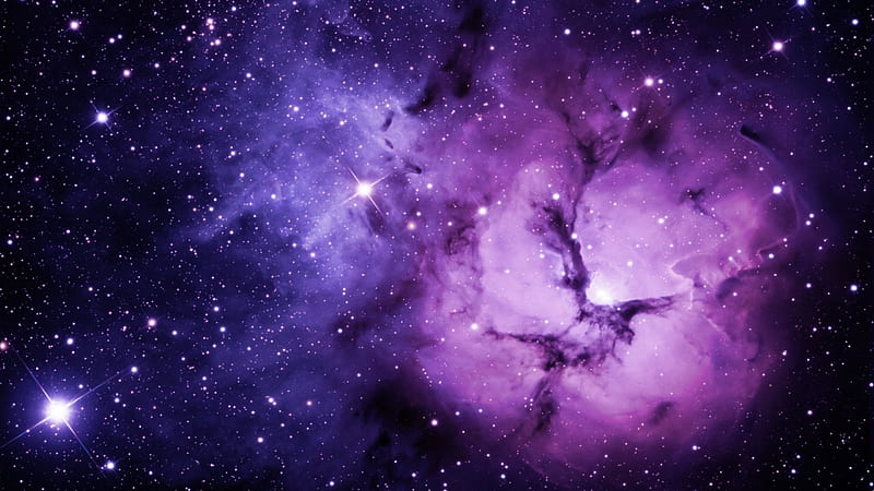 Purple Galaxy, artistic , space, high definition, nebulae, beautiful nice, nebula, cosmos, galaxies, blue, stars, art, amazing, , view, black, spatial, galaxy, infinity, cool, purple, universe, astronomy, awesome, white, HD wallpaper