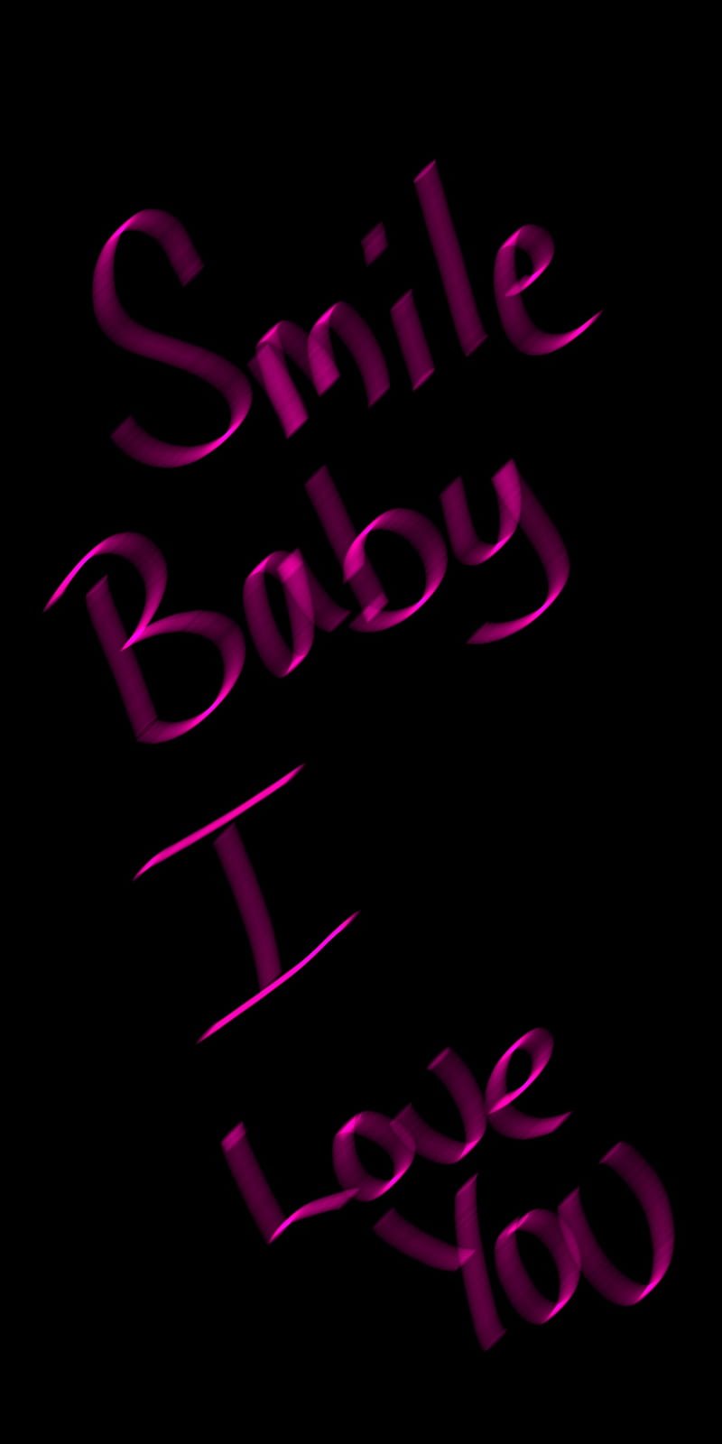 I Love You Baby Dark Neon Pink Smile Hd Mobile Wallpaper Peakpx
