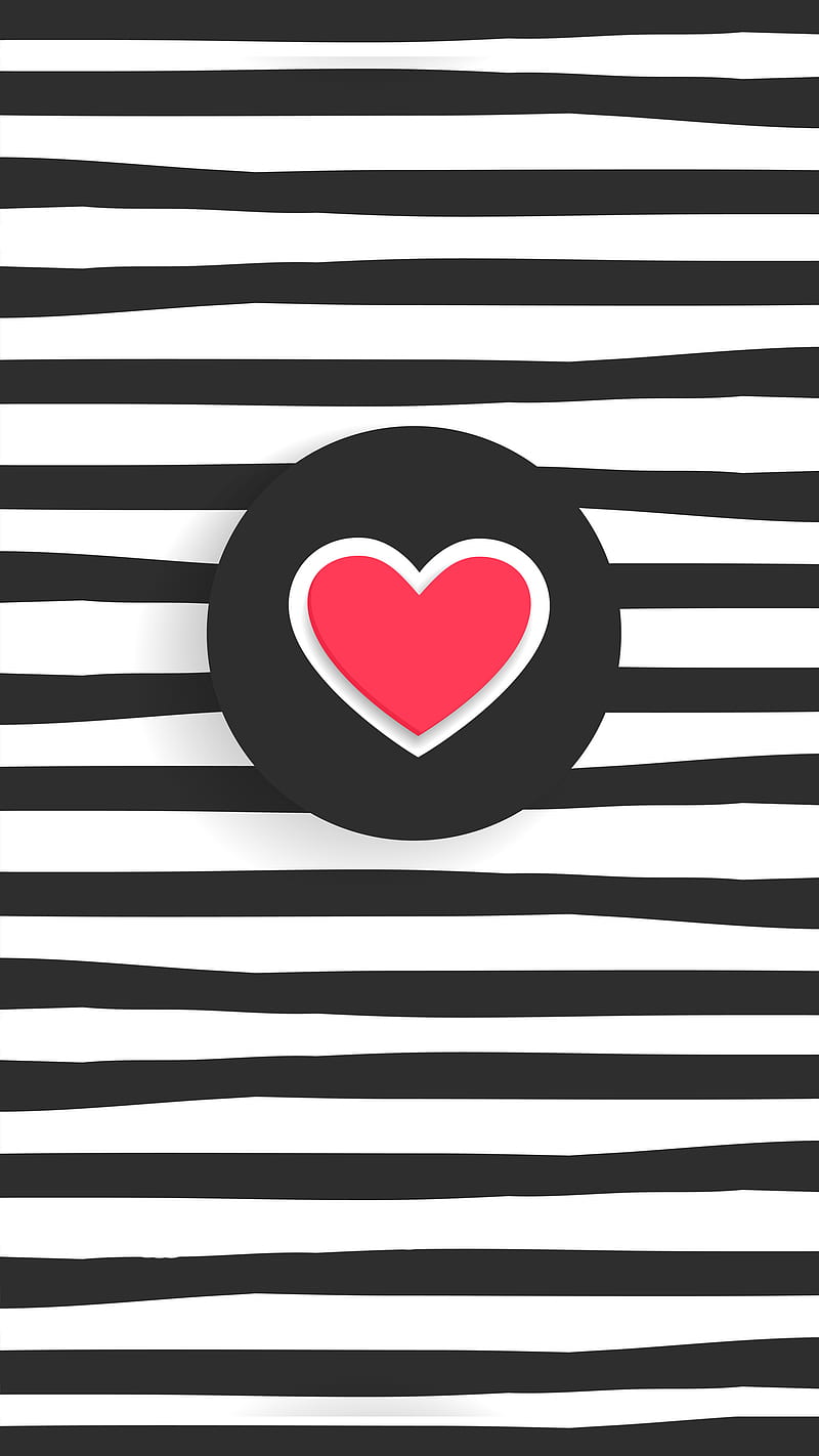 Zebra Heart, Kiss, black, cool, cute, feminine, love, minimal, red ...