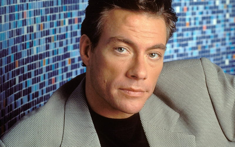Jean-Claude Van Damme, movie, gris, black, man, jean claude van damme, actor, blue, HD wallpaper