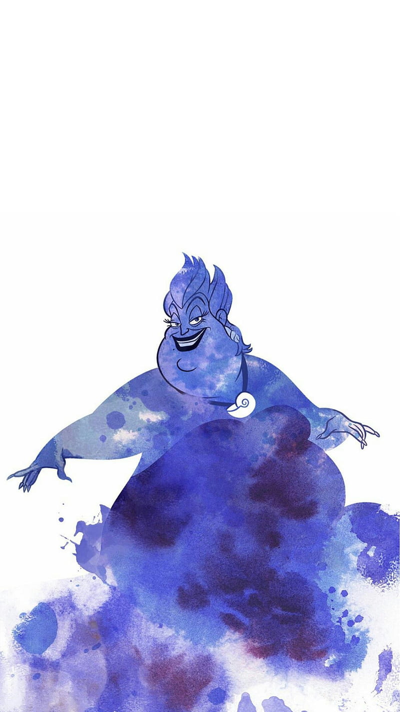 Ursula. Watercolor disney, Walt disney animation studios, Disney screensaver, HD phone wallpaper