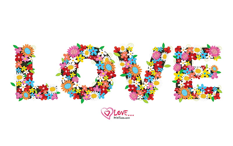 LOVE - Valentines Day illustration design, HD wallpaper