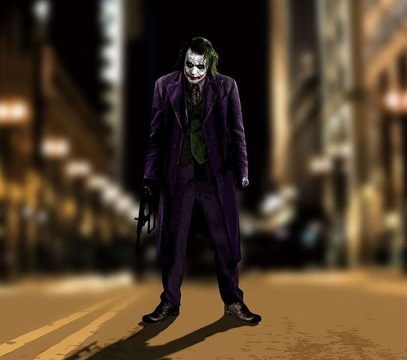 Joker In Street, dark knight, joker, HD wallpaper