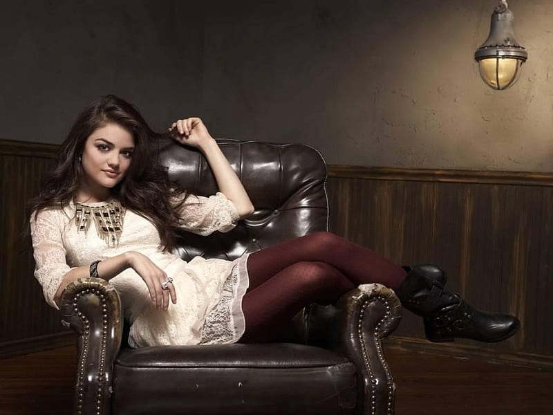 Lucy Hale - Improved, 2016, model, legs, boots, bonito, Pretty Little Liars, stockings, Lucy Hale, actress, hot, Hale, Lucy, HD wallpaper