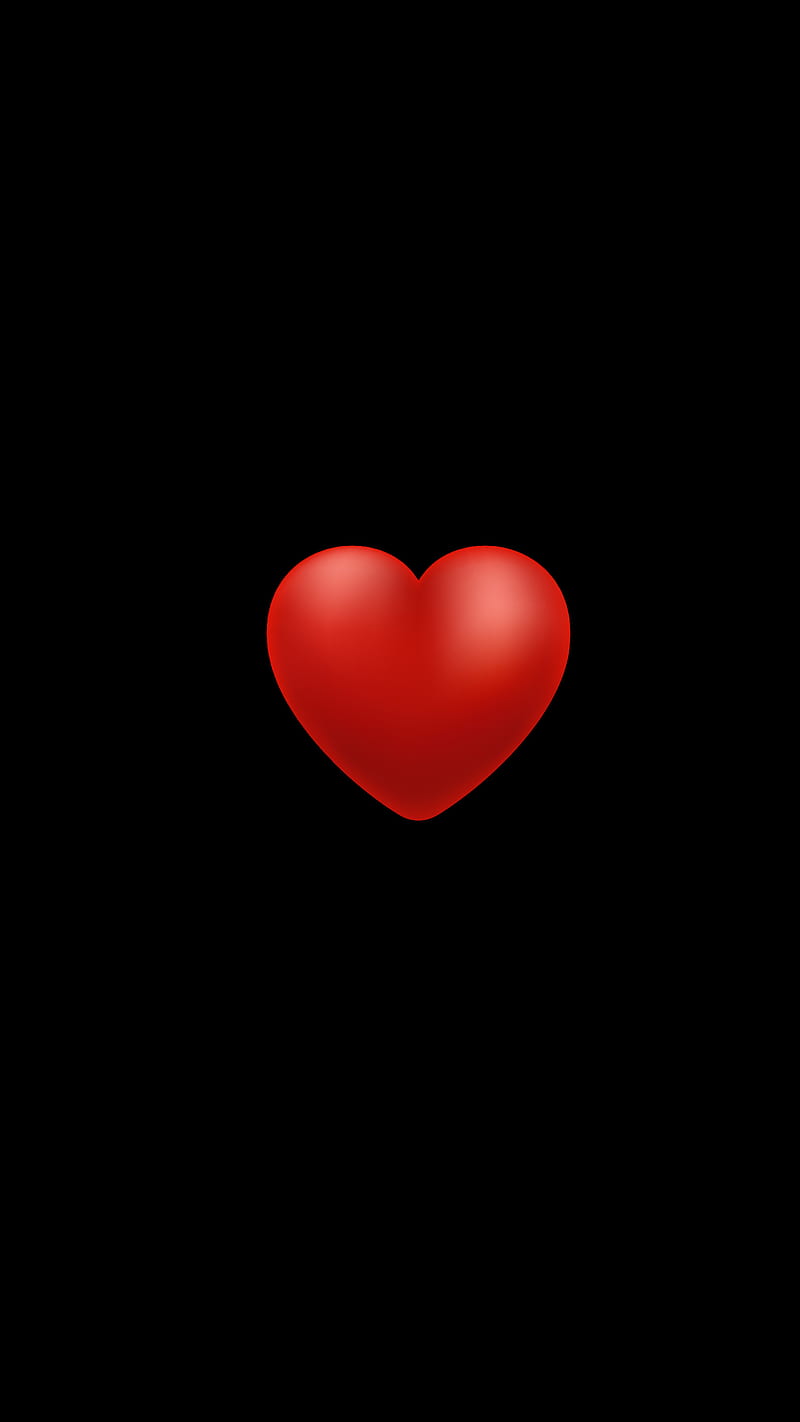 Red heart on black, amoled, crush, cute, corazones, in love, love,  valentine, HD phone wallpaper | Peakpx