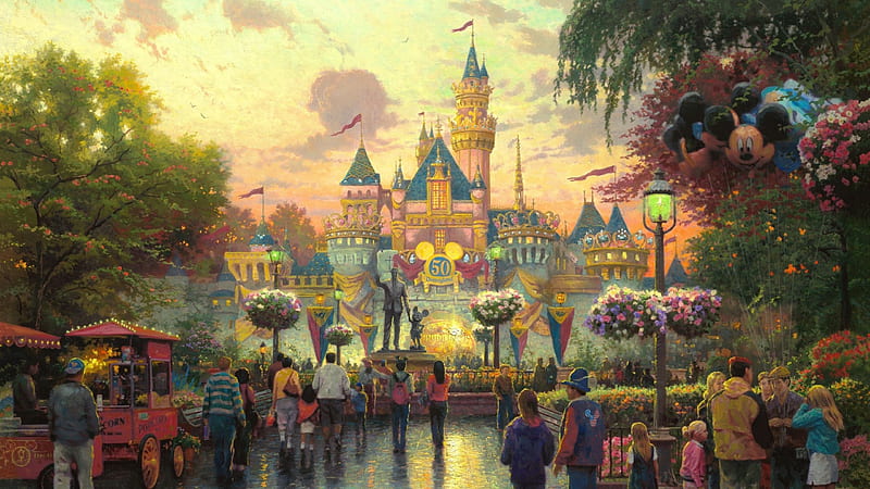 Walt Disney Castle Anniversary Disney, HD wallpaper
