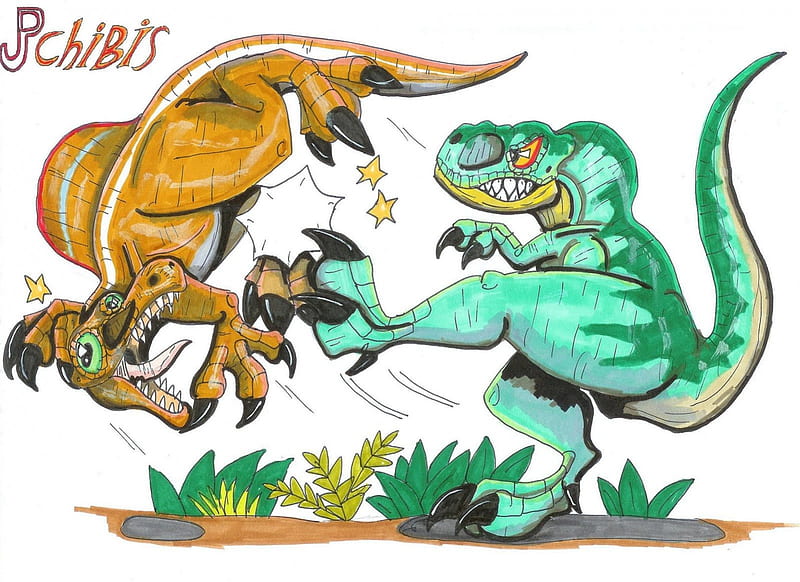 Tyrannosaurus Rex vs. Spinosaurus Aegyptiacus, t-rex, vs, dinos, spino, HD wallpaper