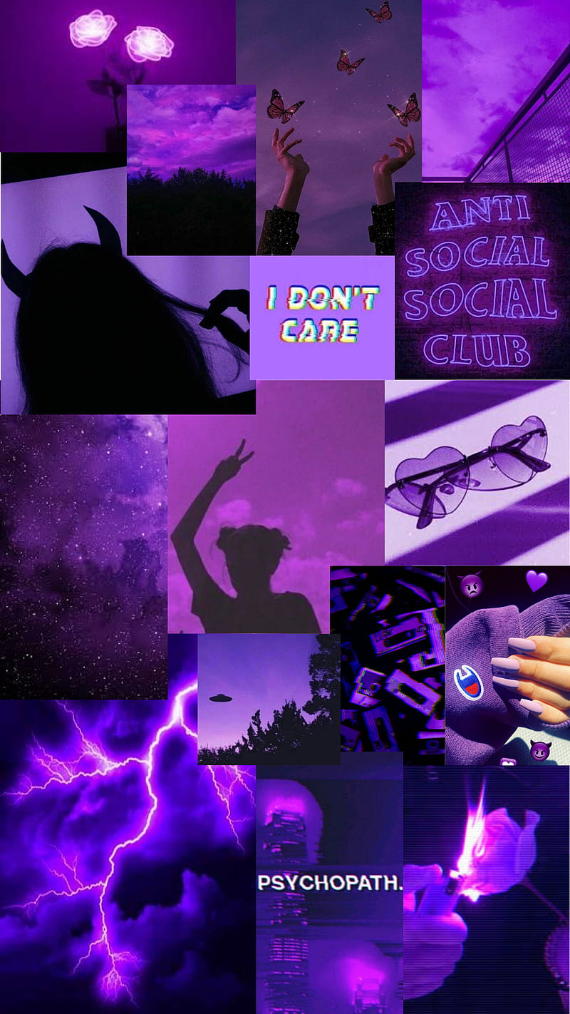 Aesthetic , aesthetic, edge, grunge, purple, HD phone wallpaper