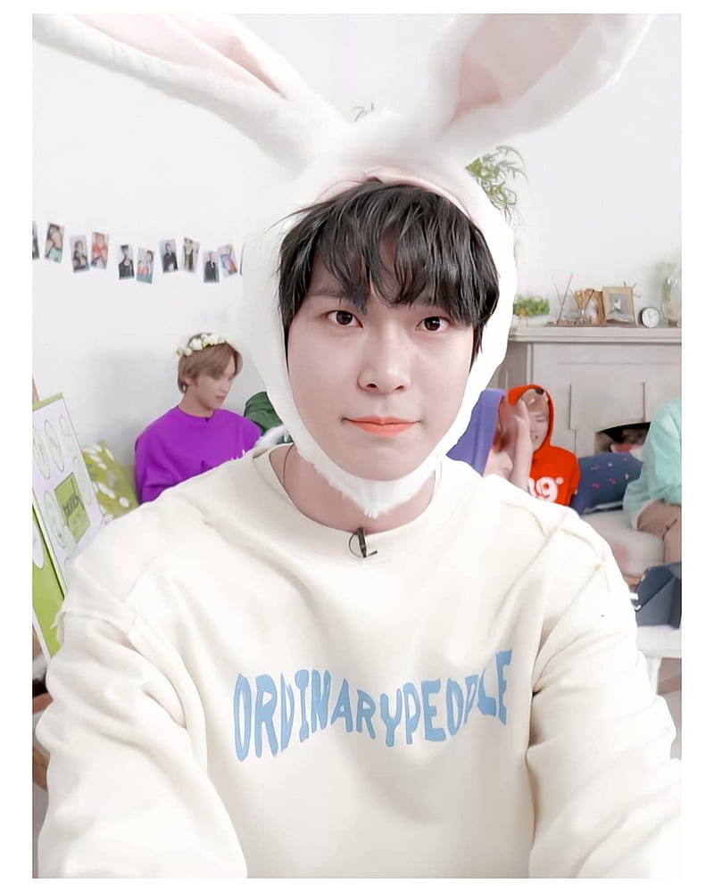 doyoung bunny hat