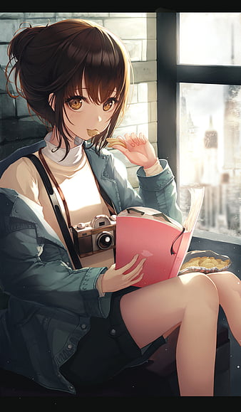 Wallpaper Brown Hair, Magic, Spell Book, Anime Girl - Resolution:3000x4000  - Wallpx