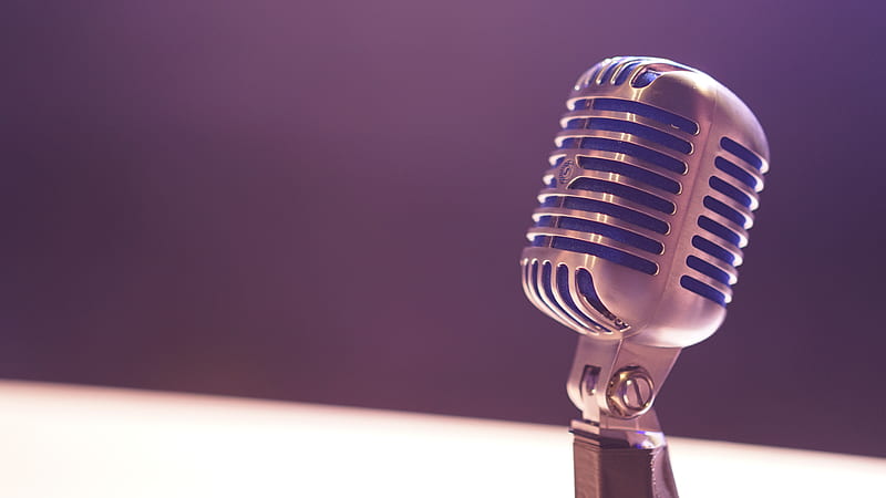 condenser microphone with black background, HD wallpaper