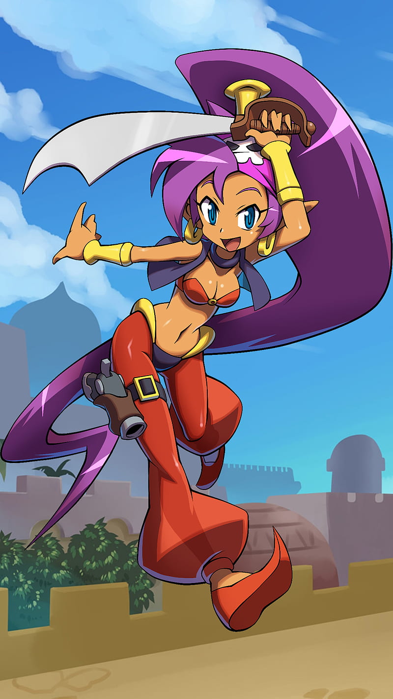 Shantae, adventure, game, genie, girl, pirate, HD phone wallpaper
