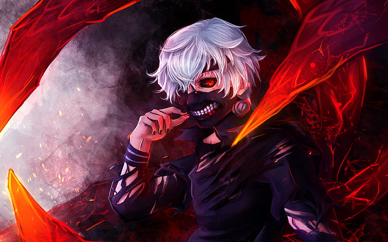 Download wallpapers Ken Kaneki, 4k, close-up, portrait, Sasaki