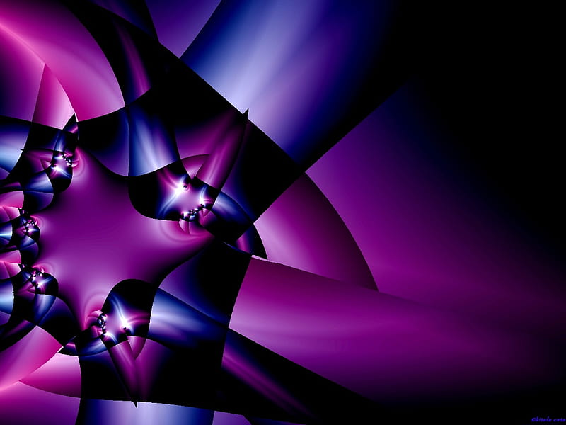 Mystery Piece, mystery, purple, 3d and cg, tubes, abstract, blue, HD wallpaper