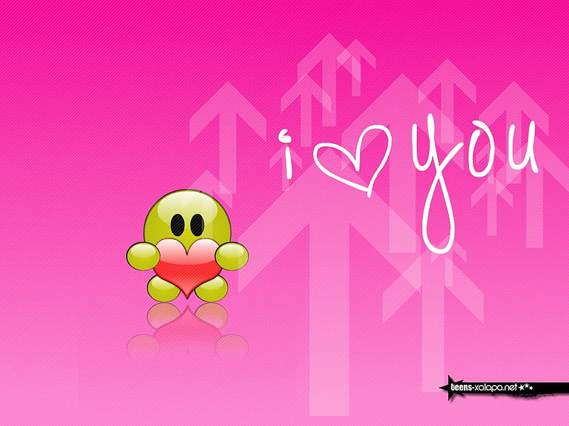 i love you!, cool, love, heart, pink , red heart, i love you, other, HD wallpaper