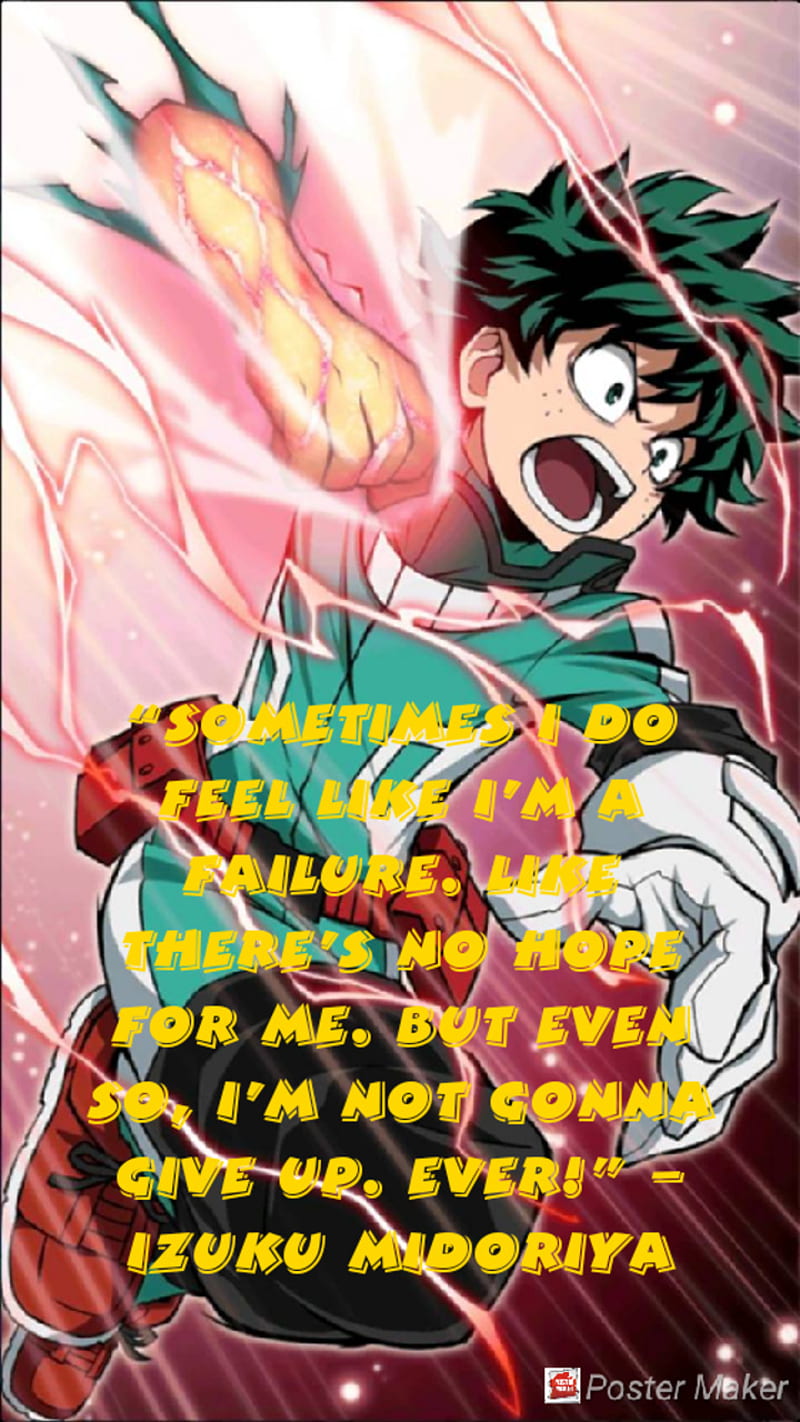 Deku Anime My Hero Academia Quotes Saying Cartoon Hd Phone Wallpaper Peakpx