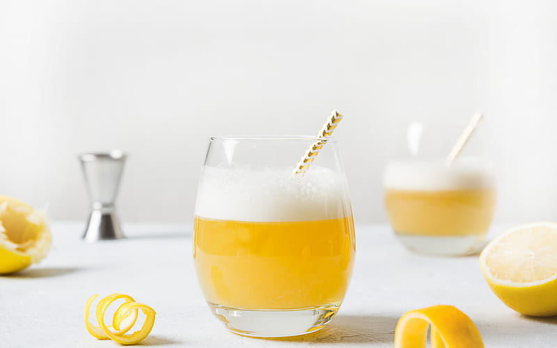 lemonade with bourbon, lemon drinks, bourbon, lemon, different drinks, HD wallpaper