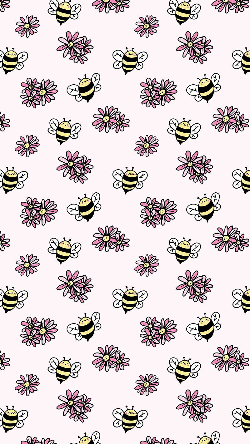 Abejas felices, abeja, colorido, colores, lindo, flores, naturaleza, Fondo  de pantalla de teléfono HD | Peakpx