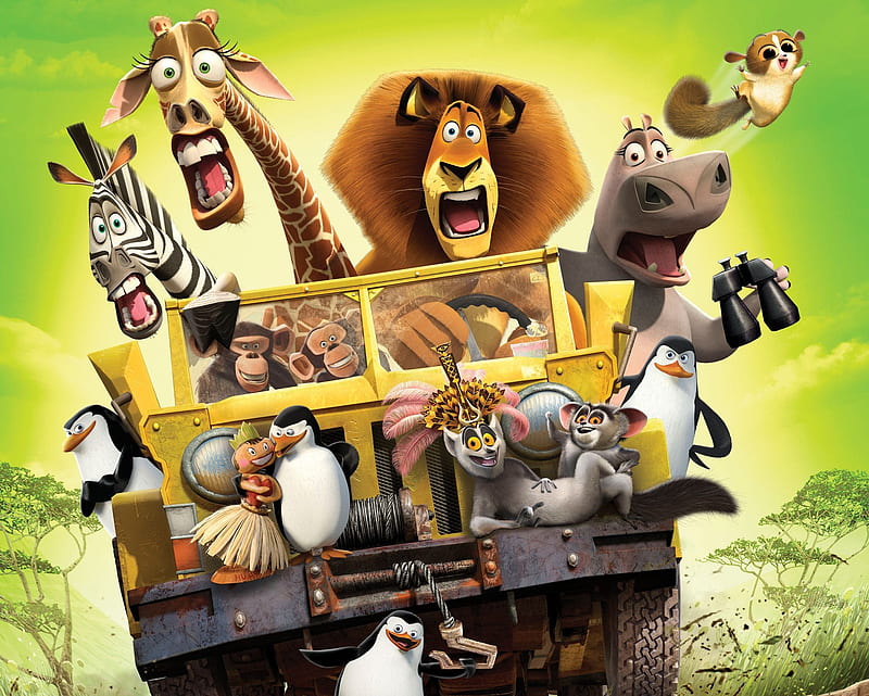 Madagascar Movie, afro, animation, HD wallpaper