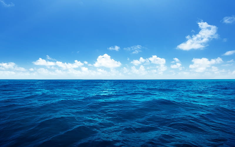Blue sky ocean-Retina, HD wallpaper