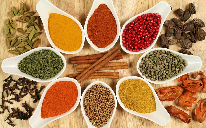 Spice, herbs, masala, indian, HD wallpaper
