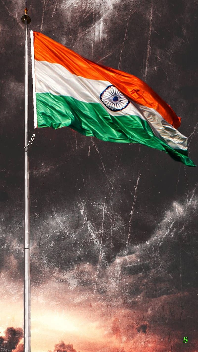 Indian Flag with Pole, indian flag, HD phone wallpaper