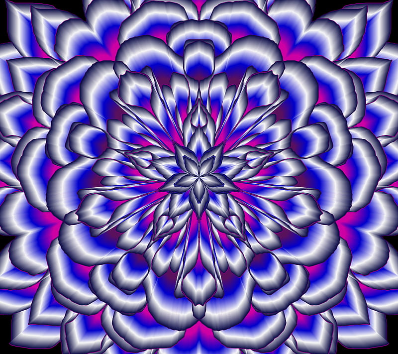 Mandala Ruffle 16, abstract, HD wallpaper