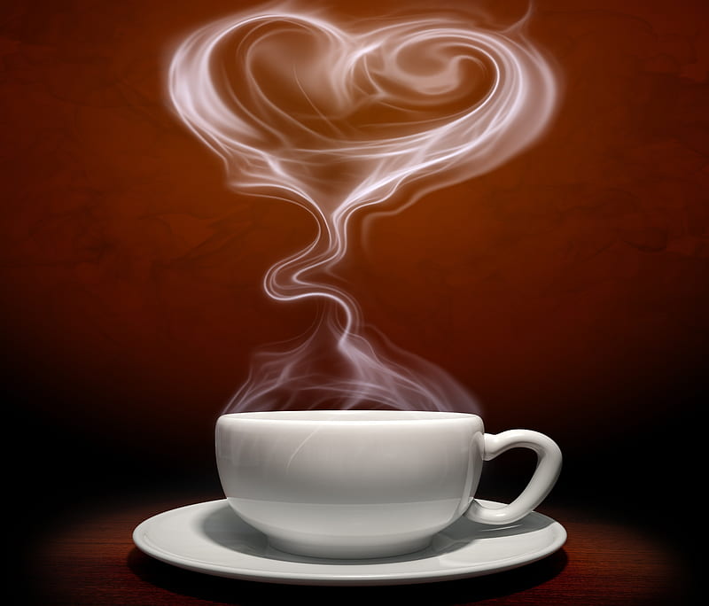 Coffee Time, pretty, lovely, cup of coffee, bonito, graphy, nice, coffee, heart, cup, beauty, white, HD wallpaper