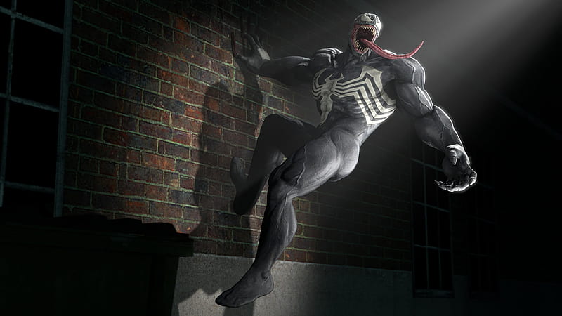 Venom In Spotlight Artwork, venom-movie, venom, superheroes, artwork, digital-art, HD wallpaper