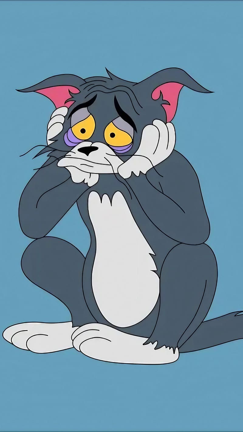 Tom And Jerry Sad, tom sad, cartoon, HD phone wallpaper