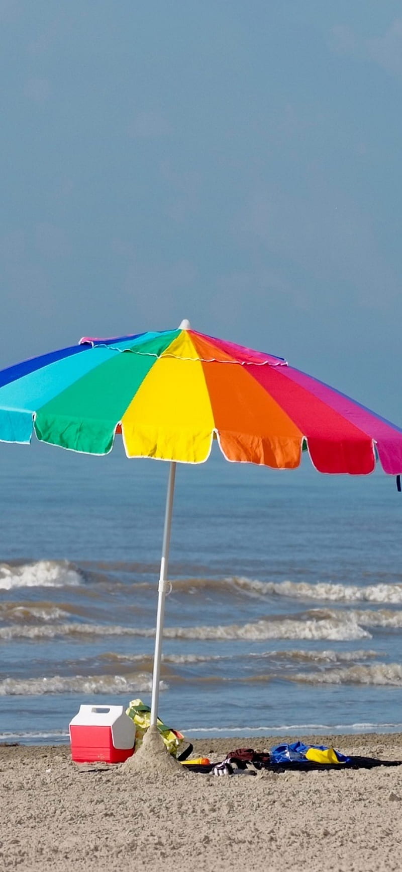 Texas Beach, bonito, beauty, color, gulf coast, umbrella, HD phone ...