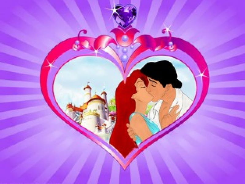 Ariel And Eric Disney Princess Valentine's Day, Ariel, Princess, Disney, Valentine, Eric, And, Day, S, HD wallpaper