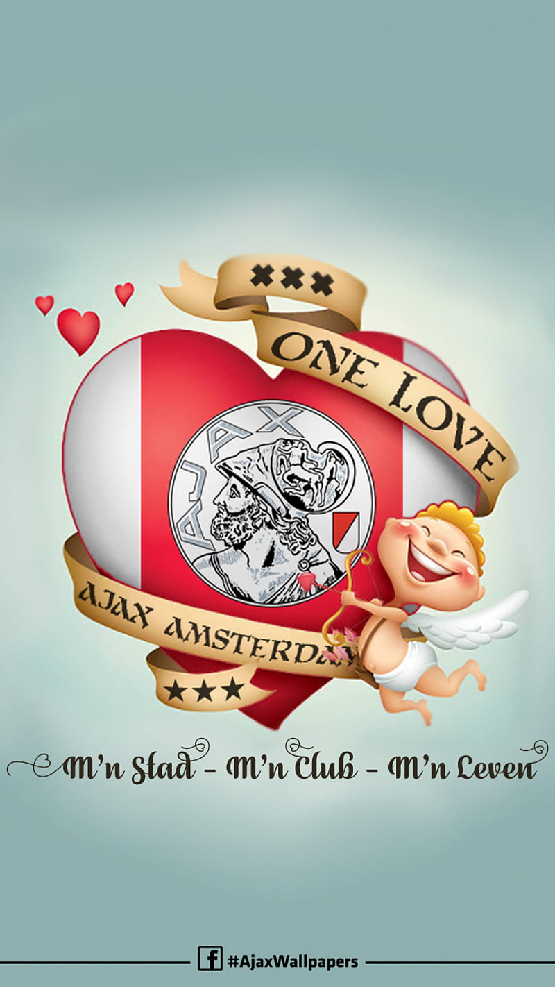 Ajax 1 Love, afca, ajax amsterdam, ajax, mokum, wzawzdb, HD phone wallpaper